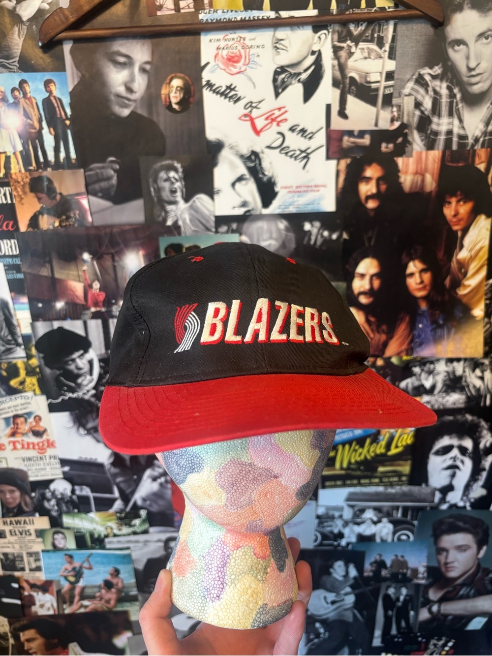 NBA Portland Trail Blazers Black and Red Vintage Snapback Hat